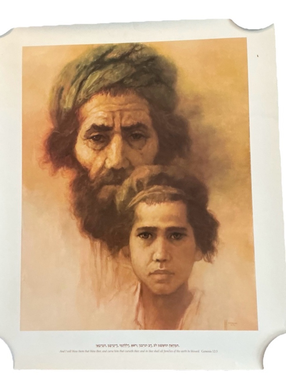 Patriarch Abraham, Son Issac Print Genesis 12:3 I Will Bless Those Who Bless You